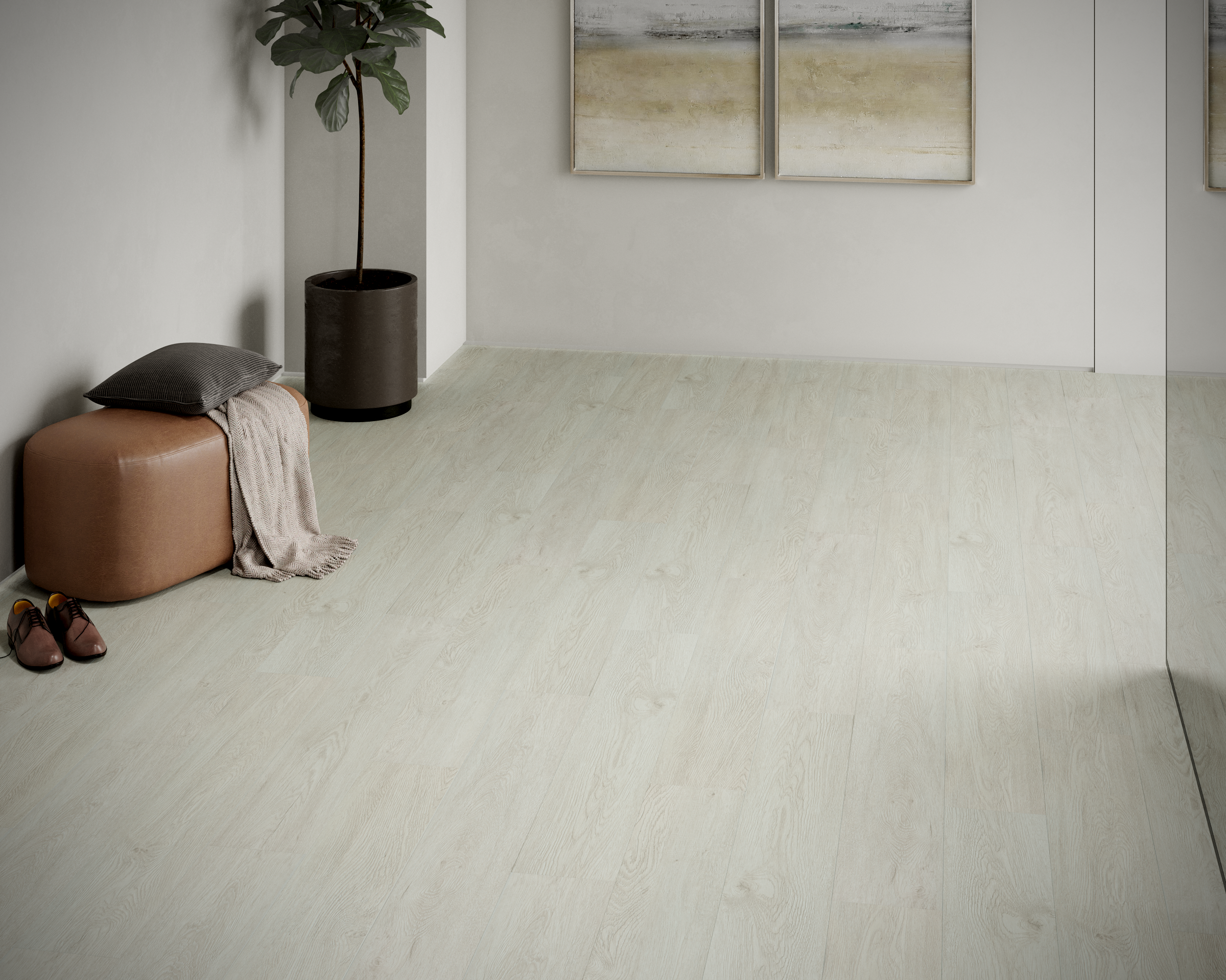 Кварцвиниловый SPC ламинат Art East Art Stone Optima Лиственница Жуан APT 35-12 900×150×3,5 фото в интерьере